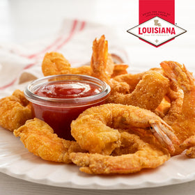 Louisiana Fish Fry Cocktail Sauce dip with seafood plate; elevates shrimp and crab flavors.