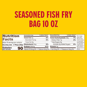 Louisiana Fish Fry corn-meal base image shows crunch-ready coating for seafood.
