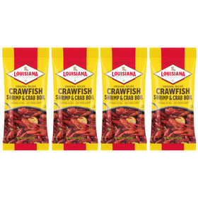 Louisiana Fish Fry Crawfish Boil Seasoning front label highlights bold seafood flavor.