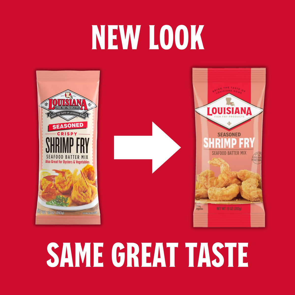 Louisiana Fish Fry Batter creates a golden crispy finish in minutes