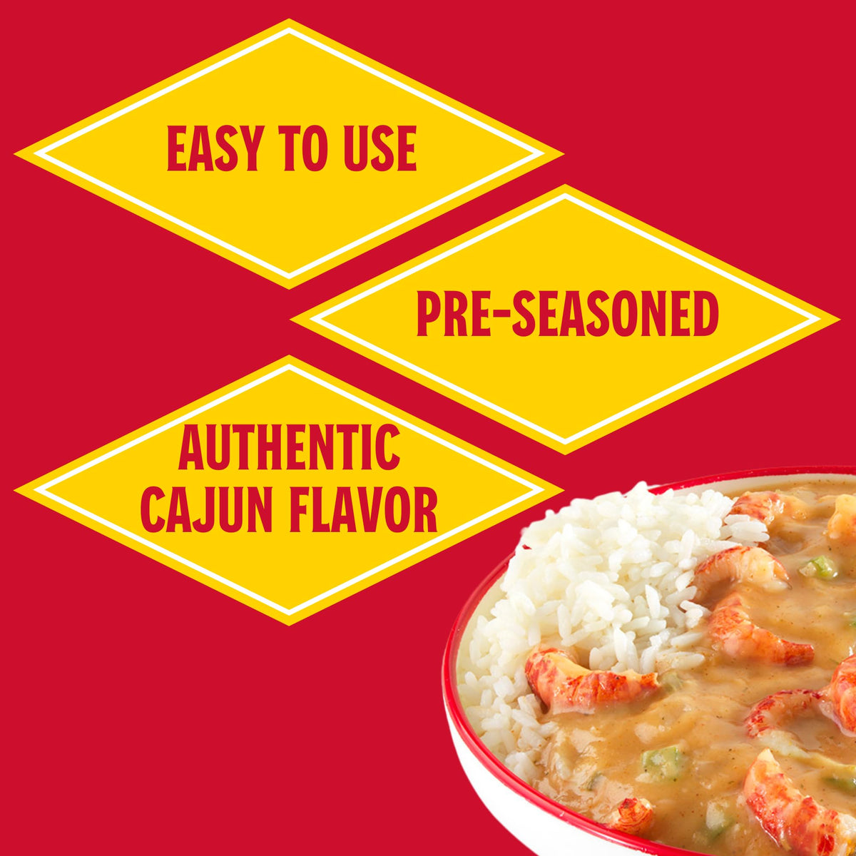 Louisiana Fish Fry Etouffee Base ingredients close-up with onions, peppers, celery for flavor