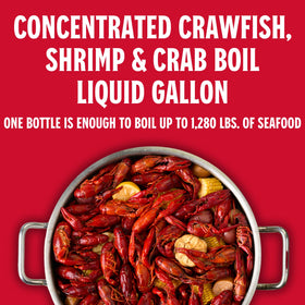 Louisiana Fish Fry liquid boil being measured for customizable seasoning strength.