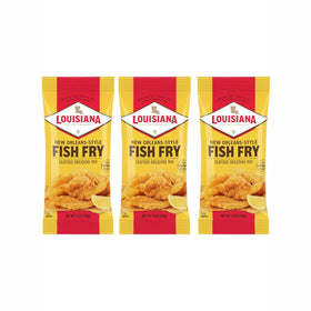 Louisiana Fish Fry New Orleans Lemon Fry box showing convenient 3-pack