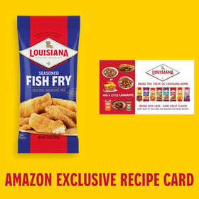 Louisiana Fish Fry ready-to-cook image hints quick dinners with bold seasoning.