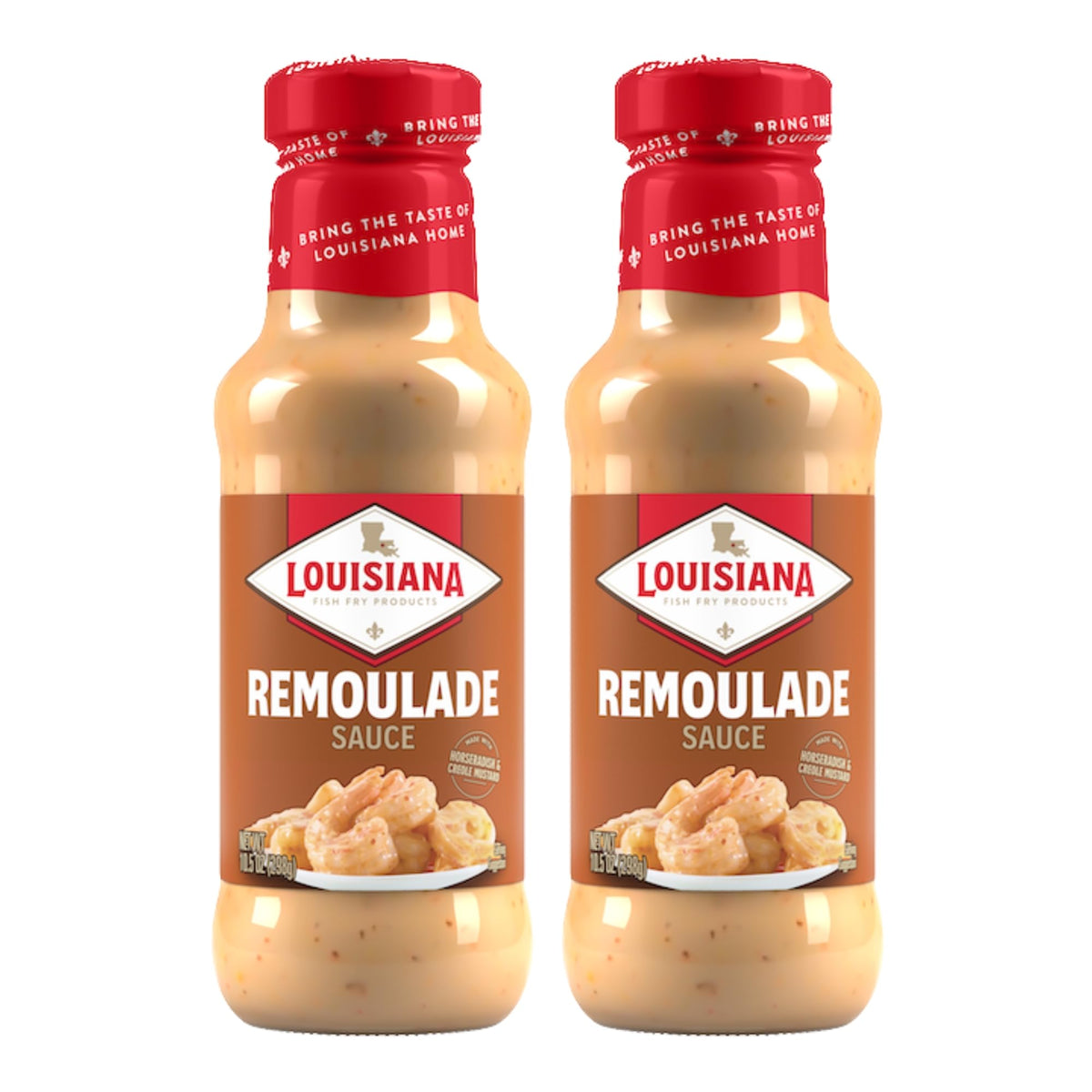 Louisiana Fish Fry Remoulade Sauce bottle front view for dipping.