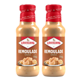 Louisiana Fish Fry Remoulade Sauce bottle front view for dipping.