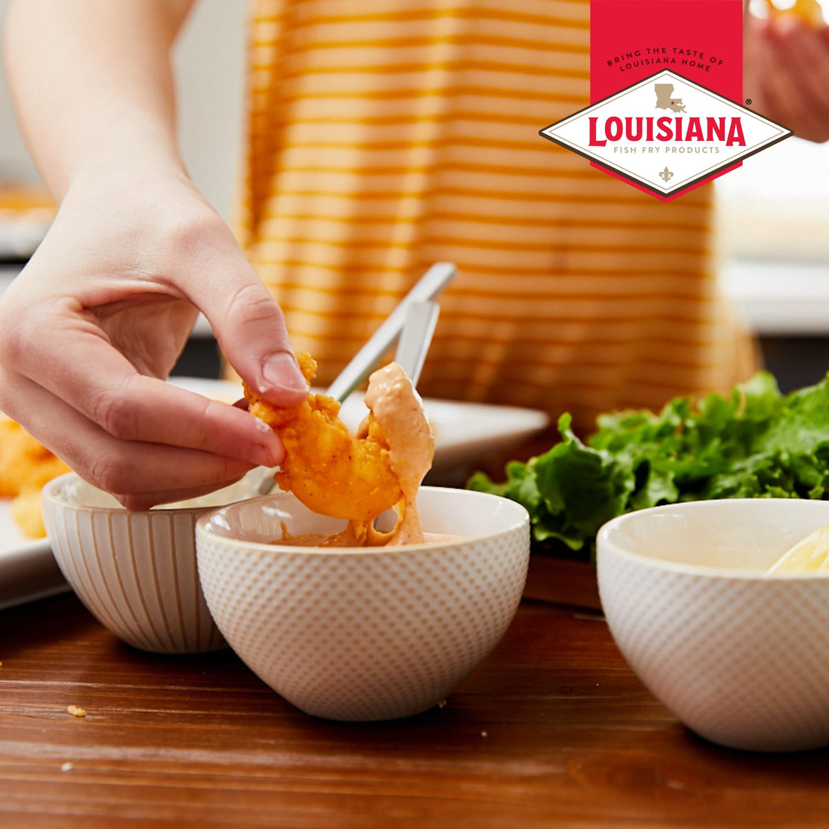 Louisiana Fish Fry Remoulade Sauce ingredients view shows color.