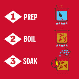 Louisiana Fish Fry Crawfish Boil Seasoning in a pot demonstrates versatile boiling