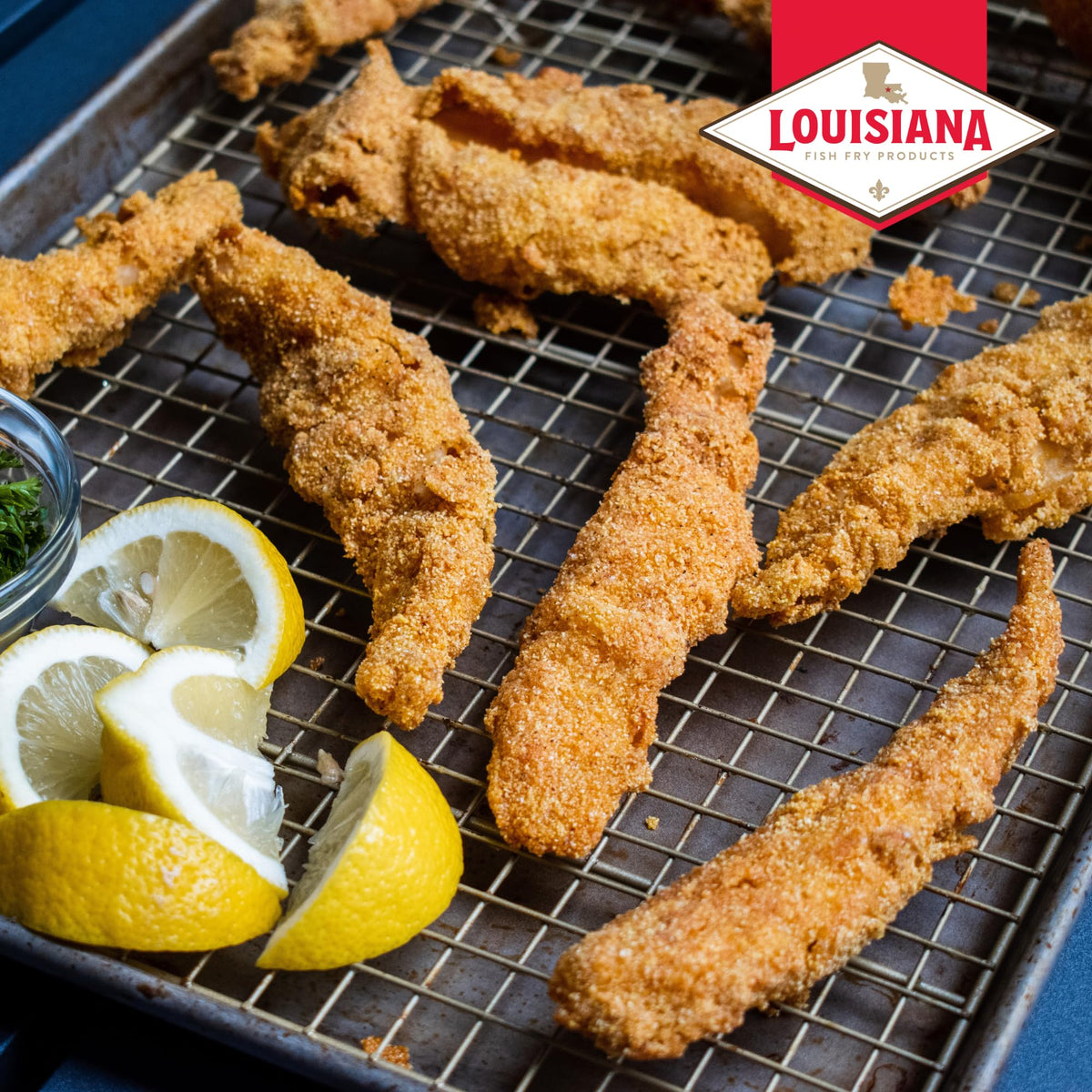 Authentic Cajun flavor from Louisiana Fish Fry Seasoned Fish Fry Mix