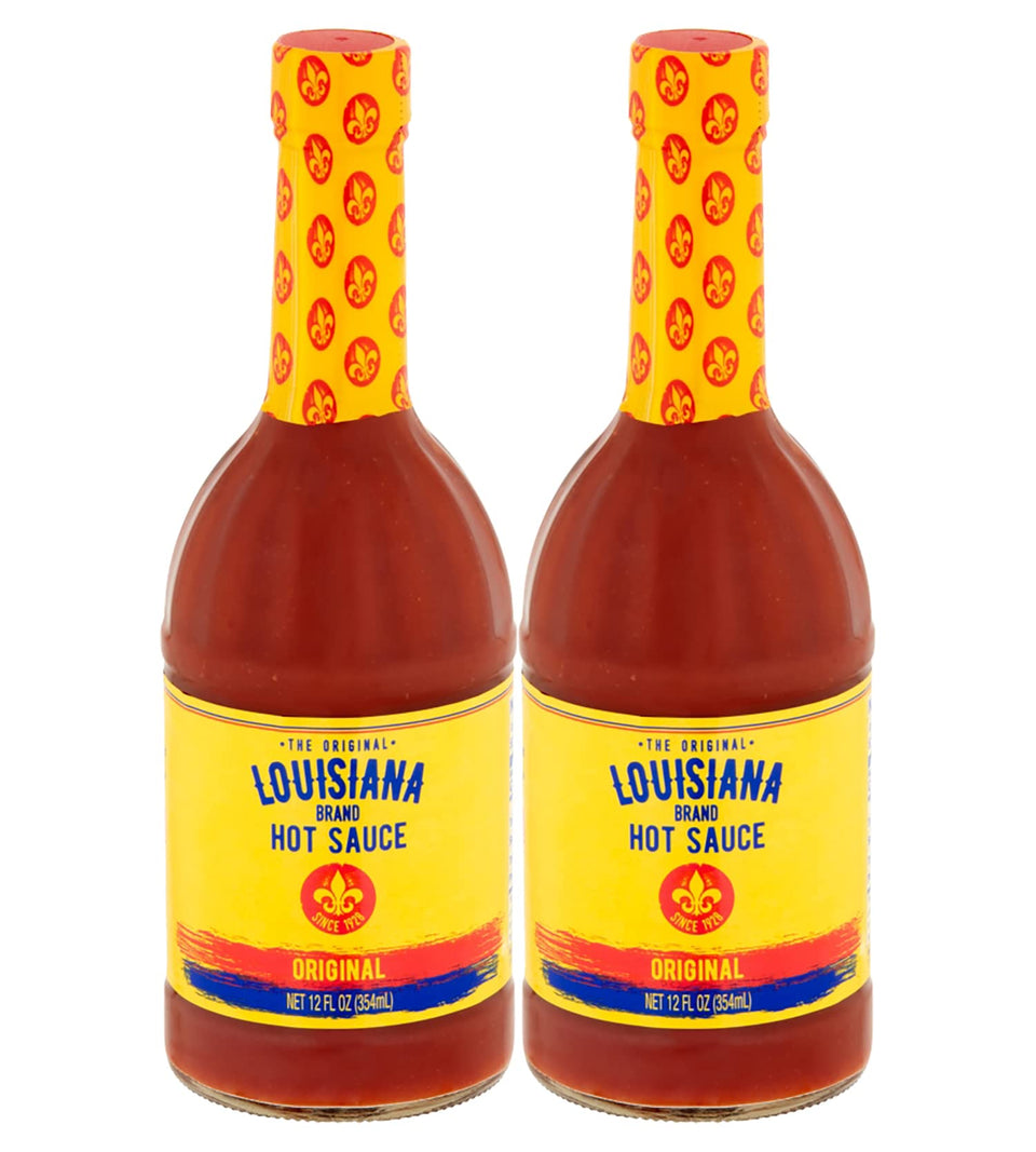 Louisiana Original Hot Sauce 12 oz bottle enhances everyday meals with balanced heat.