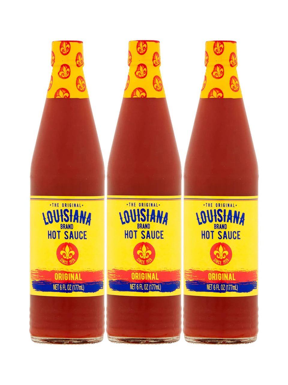 Louisiana Original Hot Sauce front bottle view adds bold tang to breakfast eggs