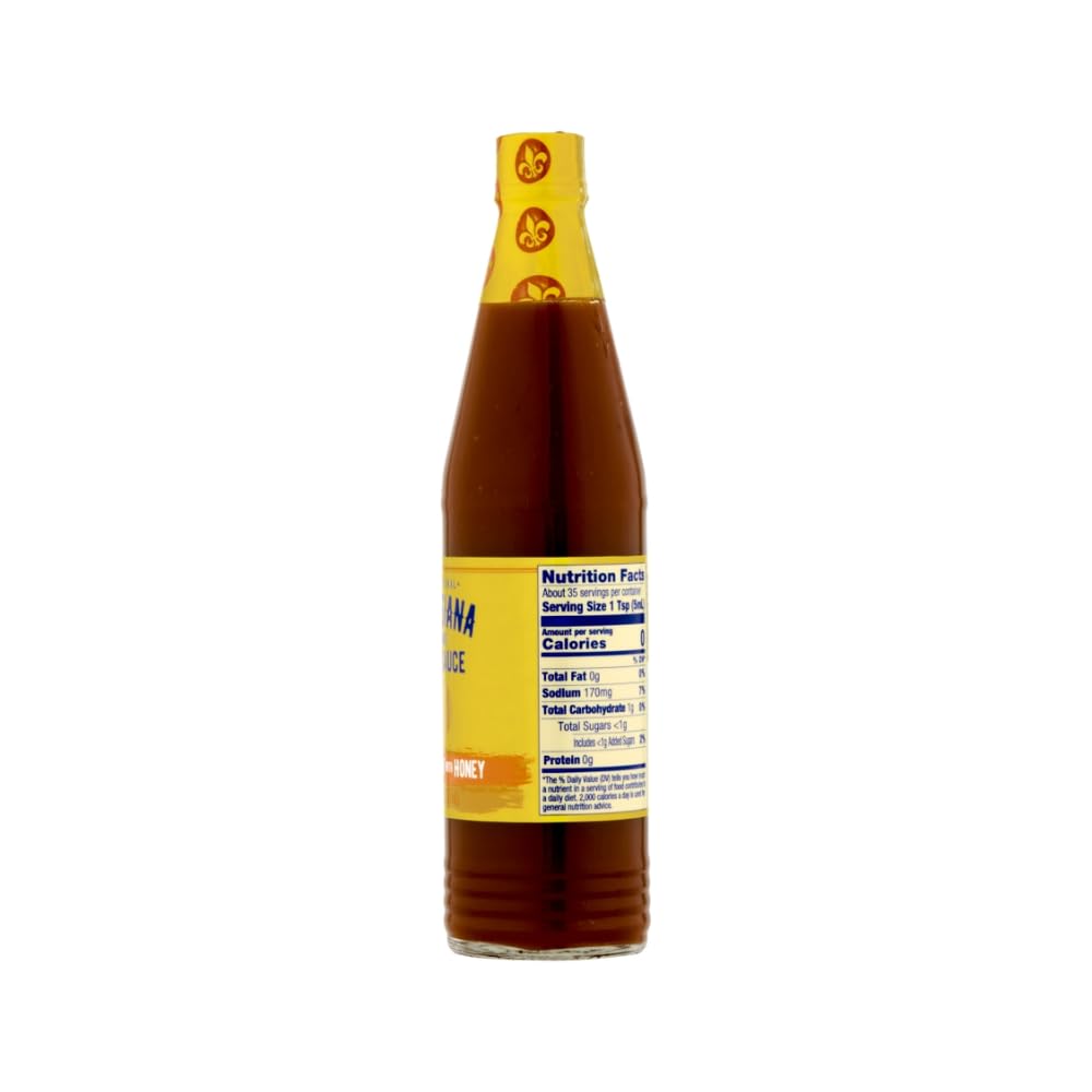 Louisiana Sweet Heat Honey Hot Sauce drizzle over a sandwich topping.