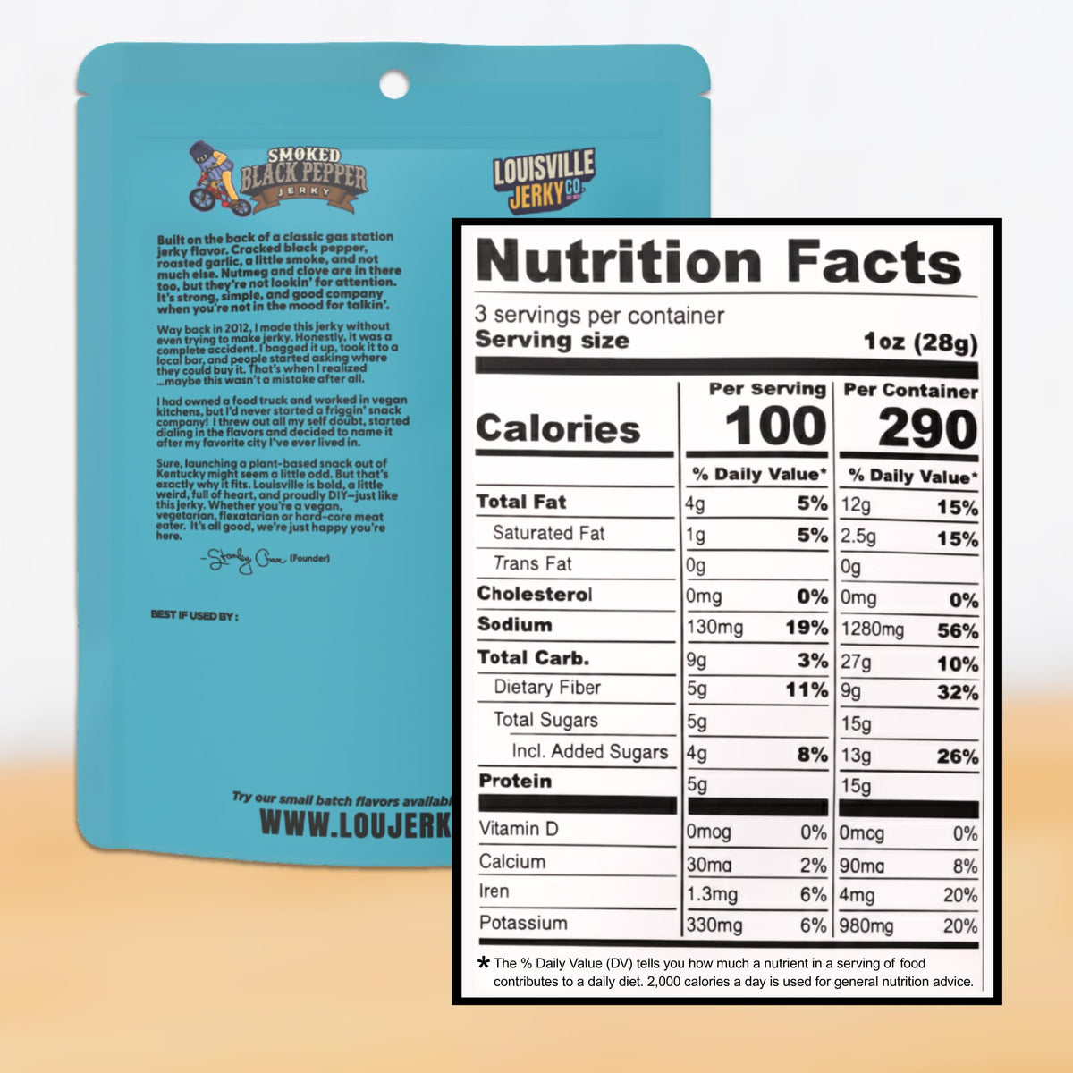 Louisville Vegan Jerky Three-Flavor Pack display offering easy sampling options