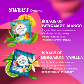 LOVARE Bergamot mango tea bag for fruity, refreshing aroma
