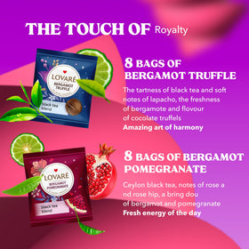 LOVARE Bergamot pomegranate tea bag with rosehip for bright flavor