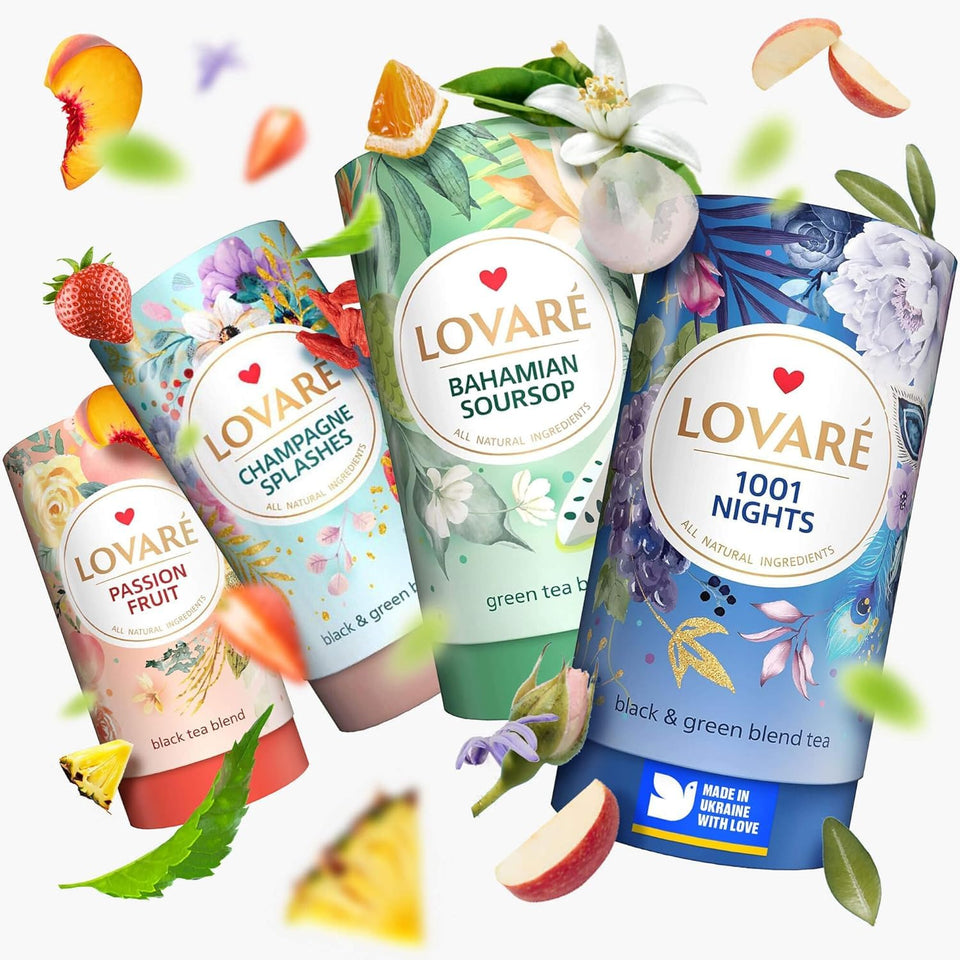 LOVARE 1001 Night loose leaf tea close-up with floral notes, ideal for afternoon ritual.