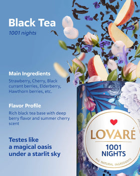 LOVARE Passion Fruit loose tea with fruit pieces, perfect for a refreshing break.