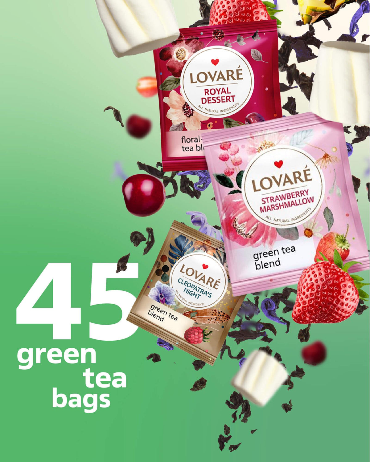 LOVARE six flavors selection highlights aroma and tea character.