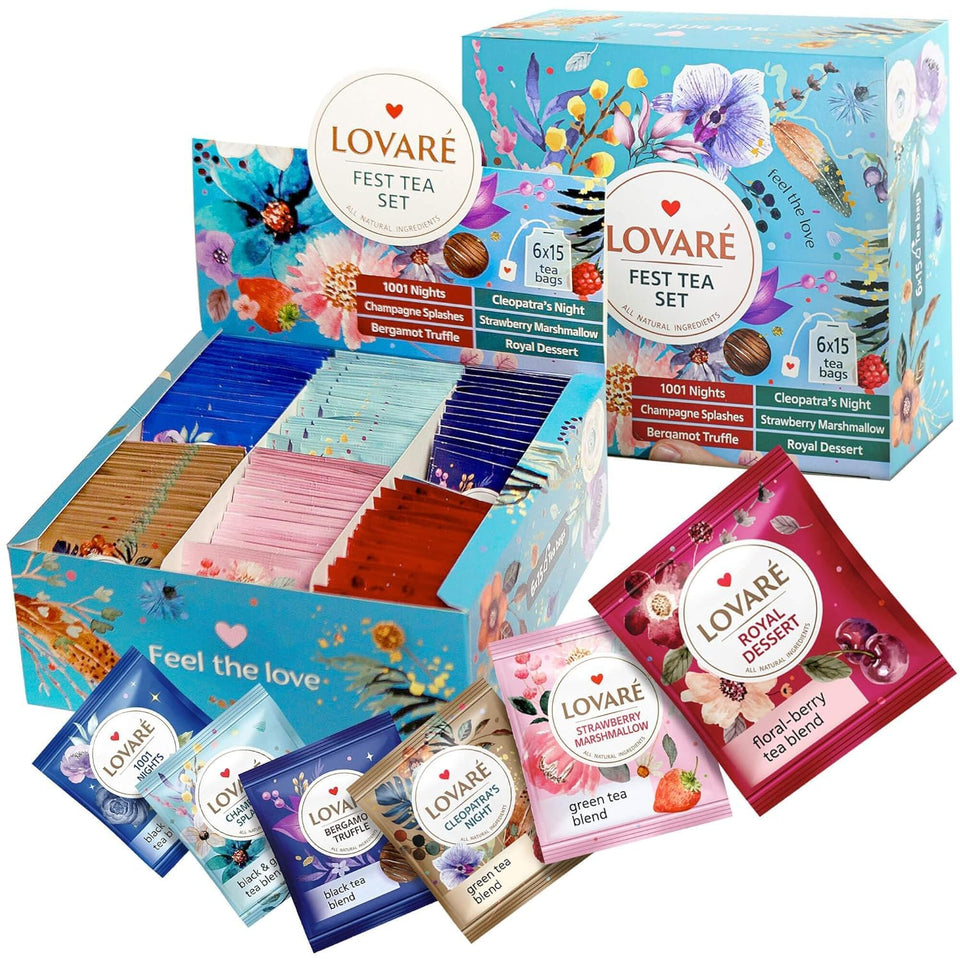 LOVARE variety-pack front view with six flavors for tasting and discovery.
