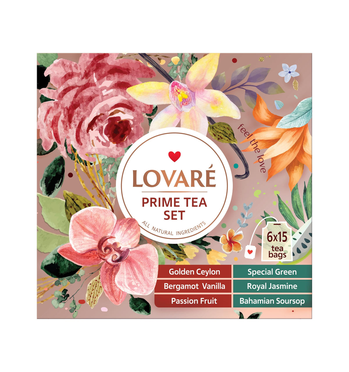 Lovare Bahamian Soursop tea bags with tropical hints