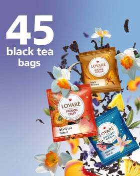 Lovare Bergamot Vanilla tea bags with citrus-vanilla aroma