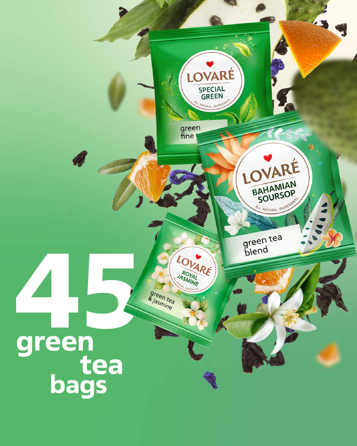 Lovare Passion Fruit tea bags ready for a fruity break