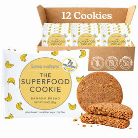 Love + Chew banana bread soft-baked cookie 12-pack, ideal for on-the-go snacking.