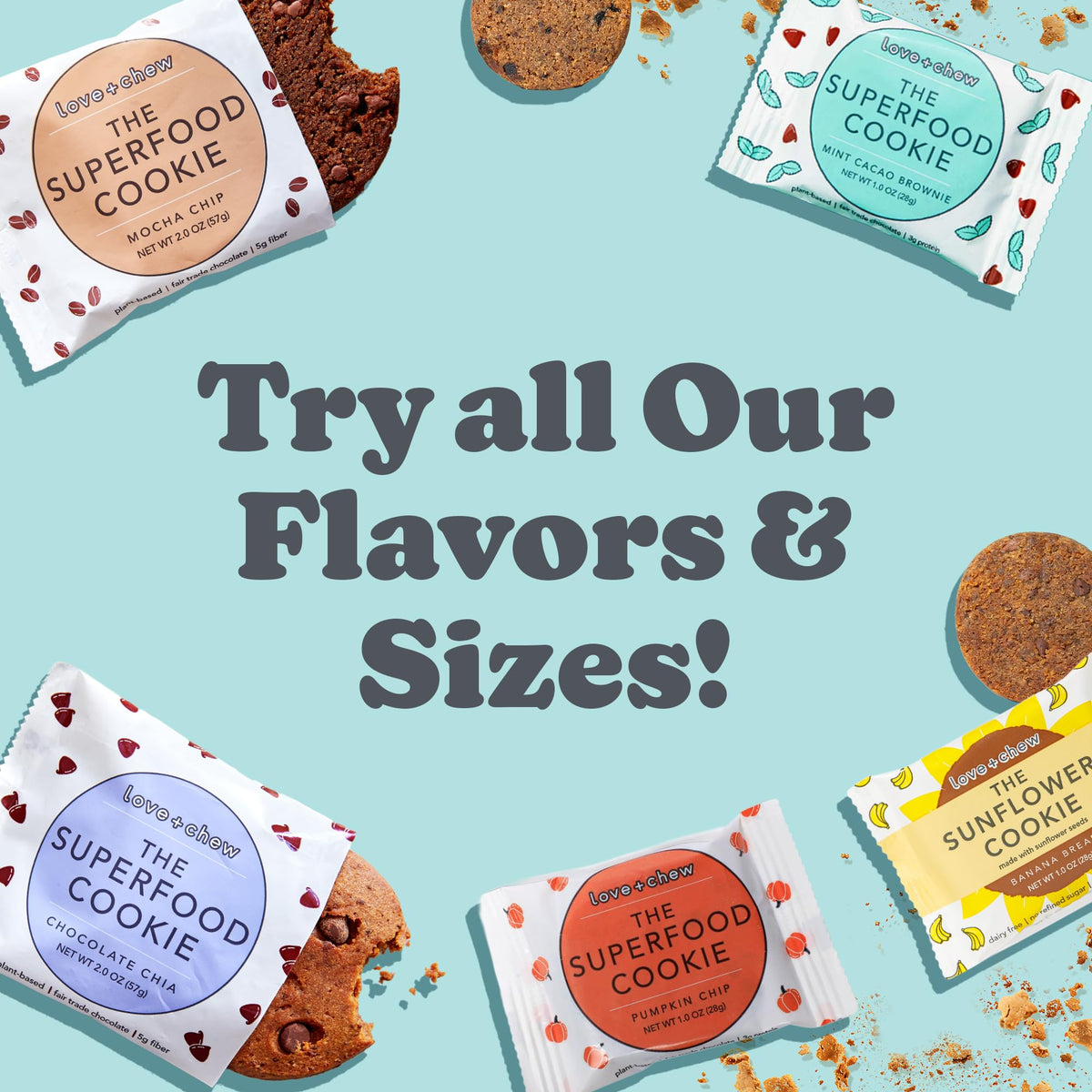 Love + Chew chocolate-chia cookie, rich and satisfying bite