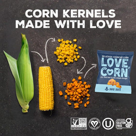 Love Corn Fab Four BBQ bag with smoky flavor for lunch boxes