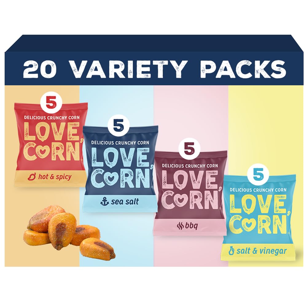 Love Corn Fab Four Sea Salt bag close-up for on-the-go snacking
