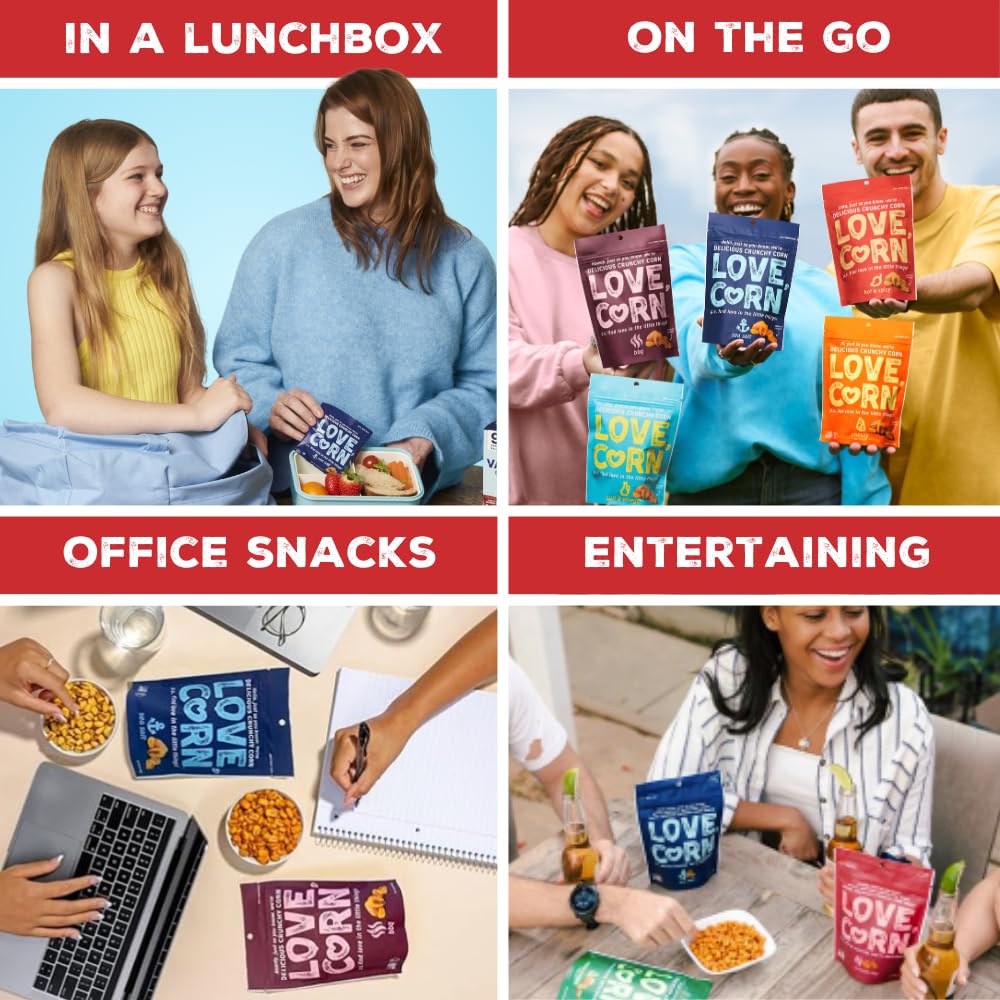 Love Corn Hot Spicy family snack time brings shared crunch and flavor.