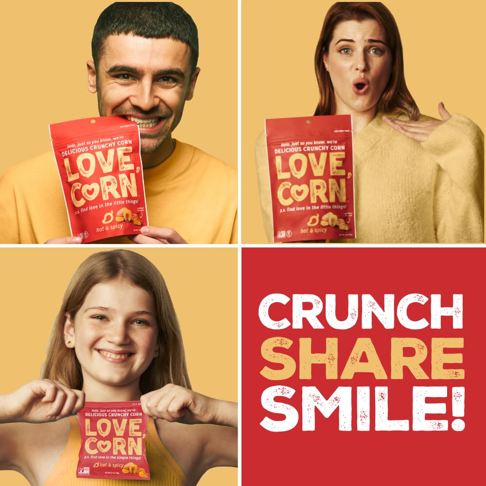 Love Corn Hot Spicy snack in lunchbox for quick, satisfying midday energy.