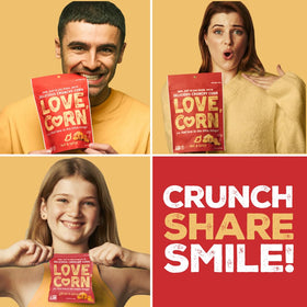 Love Corn Hot Spicy snack in lunchbox for quick, satisfying midday energy.