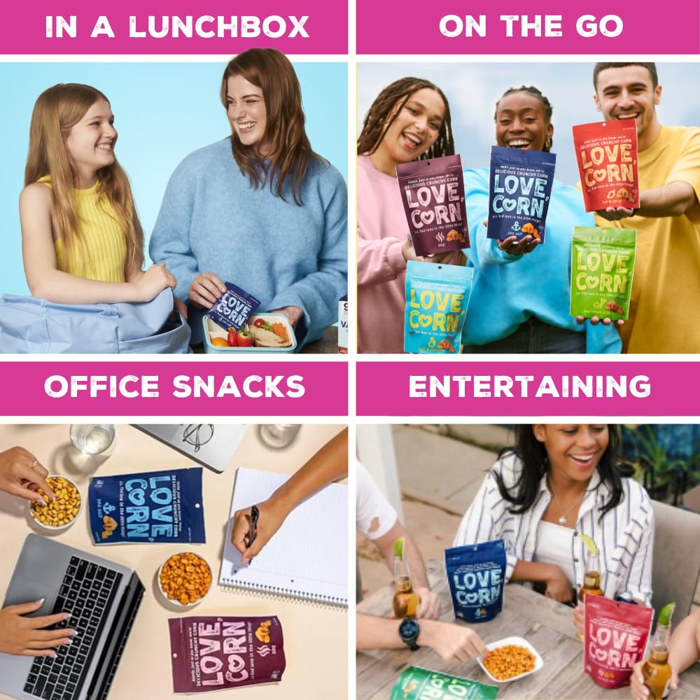 Love Corn ideal for lunchbox or office snack on the go.