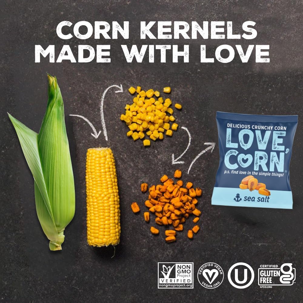 Love Corn snack on the go ideal for kids' lunchboxes.