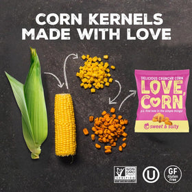 Love Corn honey glaze roasted corn, a satisfying snack.