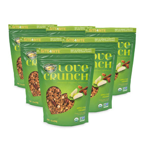 Love Crunch Apple Chia Crumble with tart green apple chunks for flavor.