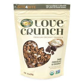 Love Crunch dark chocolate coconut granola pack-6 for quick, satisfying mornings.