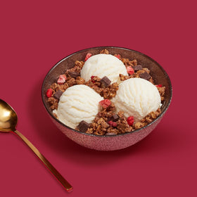Label highlights USDA Organic, Non-GMO and kosher certifications on Love Crunch.