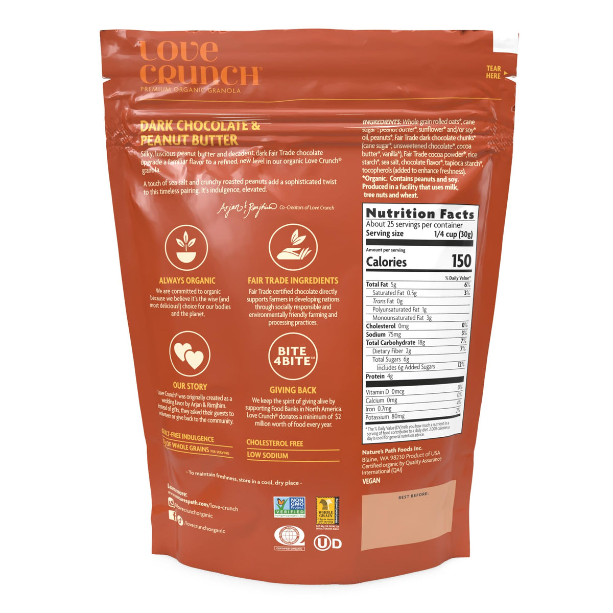 Love Crunch setting with sea salt to enhance flavor and texture