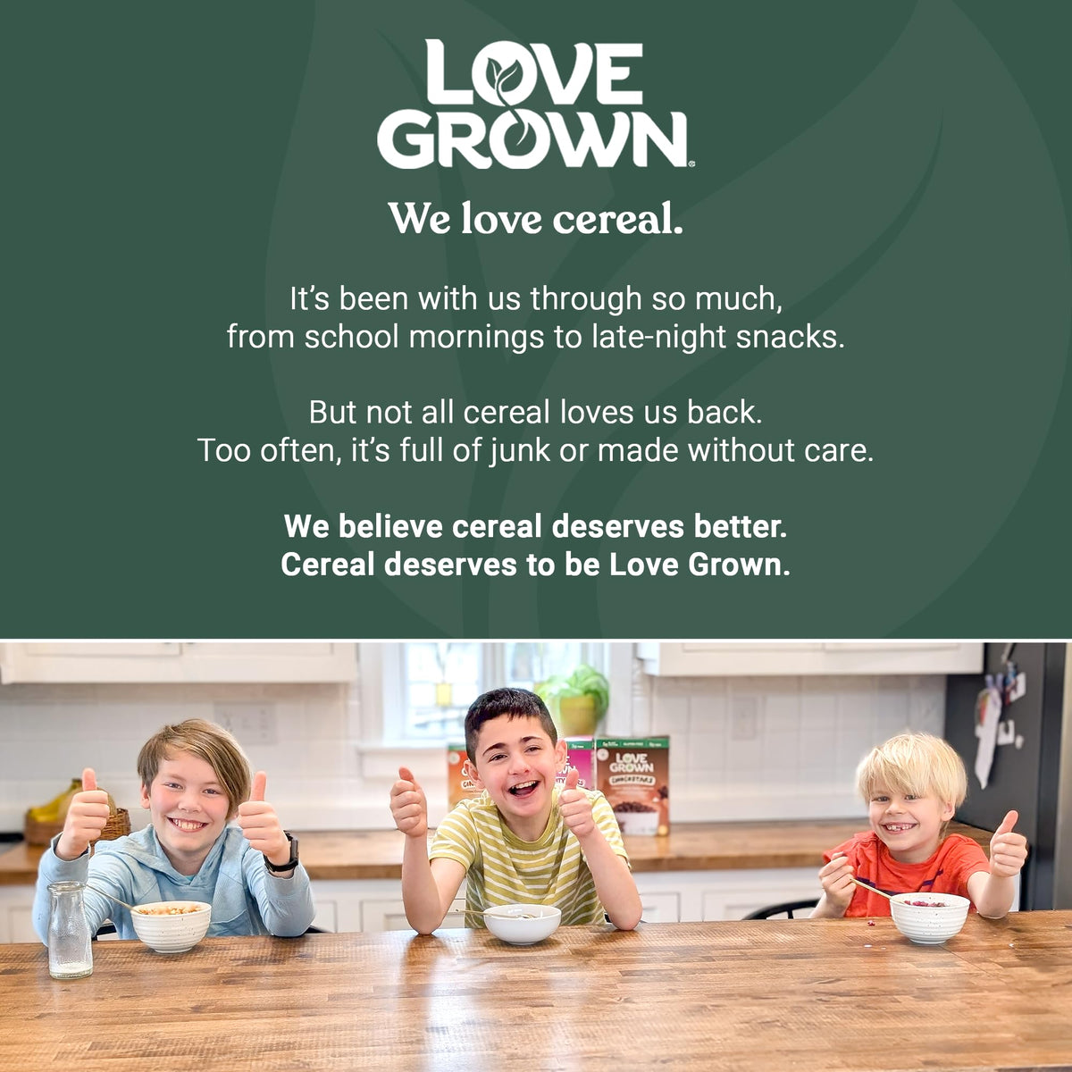 Love Grown Power O’s Clean Label Project seal shown for safety standards.