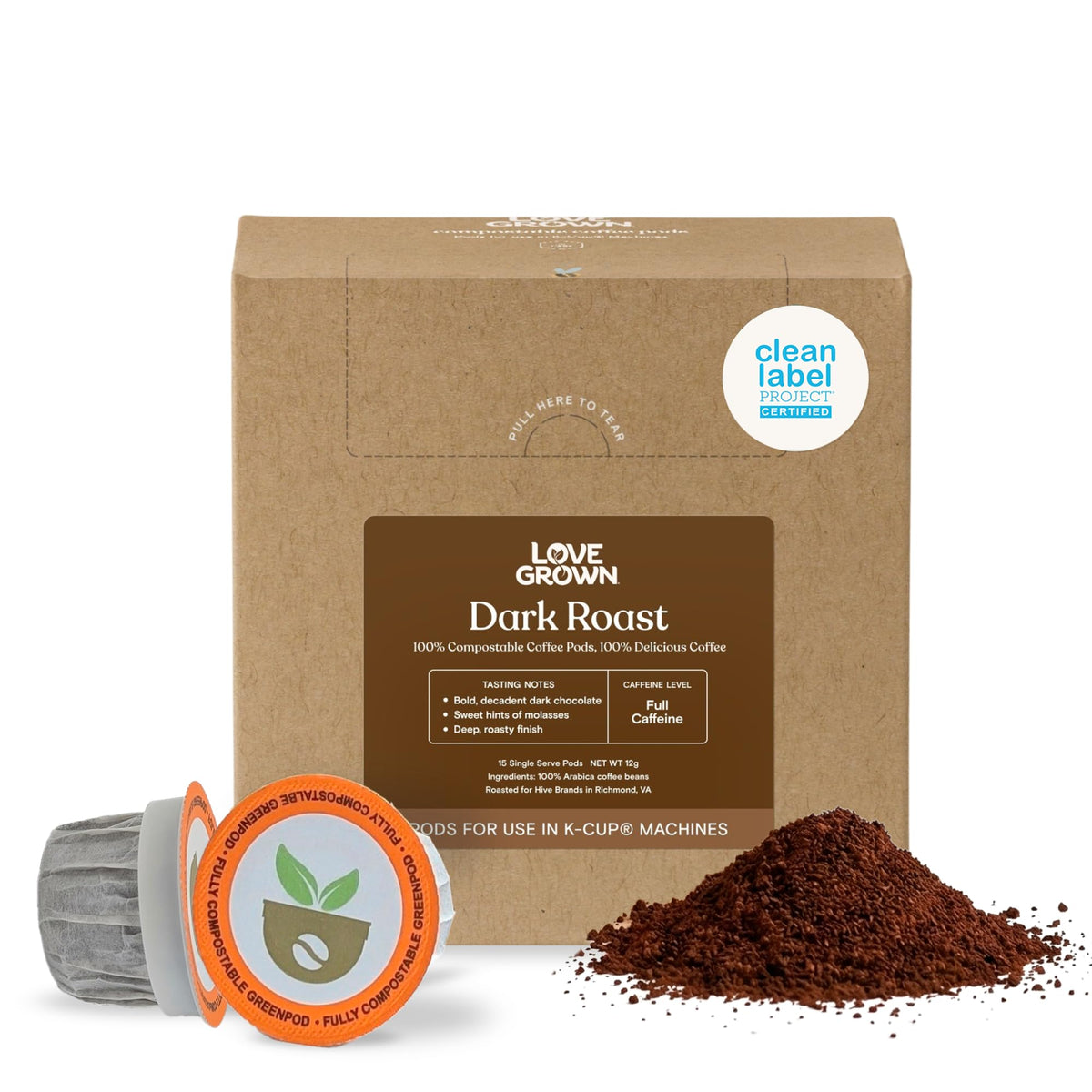 Love Grown Honduras single-origin coffee pod for a smooth, aromatic cup.