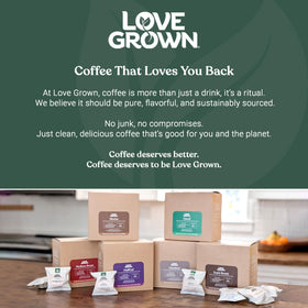 Love Grown Parainema single-origin roast for a robust cup.