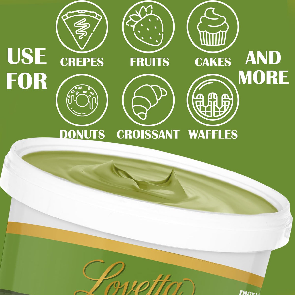 Lovetta Pistachio Cream ideal for professional kitchens seeking reliable prep