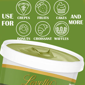 Lovetta Pistachio Cream ideal for professional kitchens seeking reliable prep