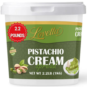 Lovetta Pistachio Cream texture close-up shows rich creaminess ideal for desserts