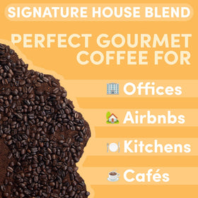 Low-acid blend cup offering gentle, easy drinking