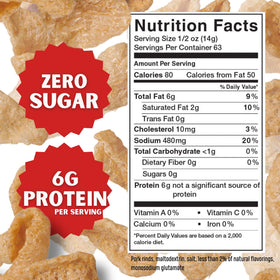 Nutritional label highlights 6g protein per serving for Lowrey's