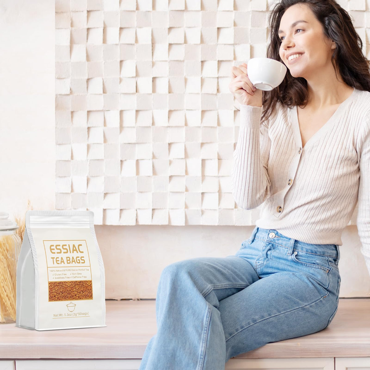 Caffeine-free herbal tea option for any time.