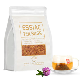 Loywoqi Essiac Tea Bags packaging with 50-count box for convenience.